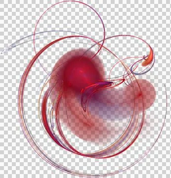 Bright pink linear abstract rounded pattern, isolated element, decor イラスト素材