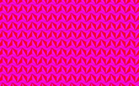 Bright Pink Seamless Triangle Vector Pattern with Repetitive Geometric Illustrazione stock