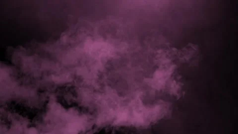 Bright Pink Smoke Cloud on Black Background Stock Footage 345372863
