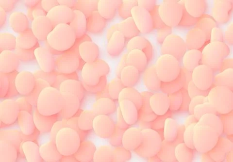 Bright pink soft background. Design elements of the liquid rounded plastic sh Stock Illustration