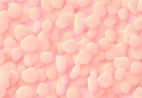 Bright pink soft background. Design elements of the liquid rounded plastic sh 库存插图