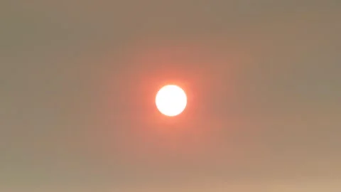 Bright Pink Sunset, Hazey Cloudy Sky, Maffra, Gippsland, Victoria, Australia Stock Footage 313137714