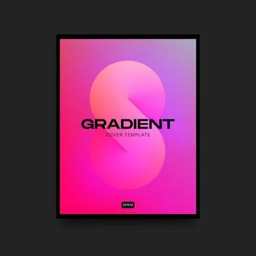 Bright Pink Vertical Cover. Gradient Template with Infinity Symbol Stock Illustration