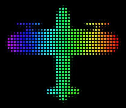 Bright Pixel Aircraft Icon Stock-Illustration