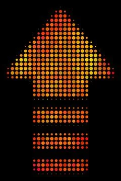 Bright Pixel Arrow Pointer Icon Illustrazione stock