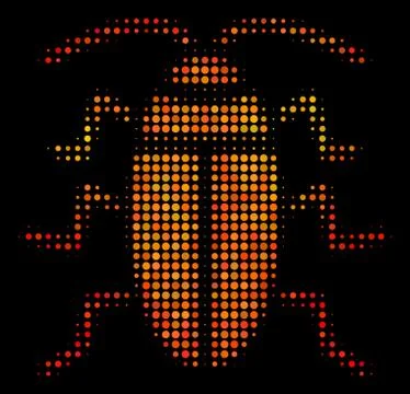 Bright Pixel Cockroach Icon Stock Illustration