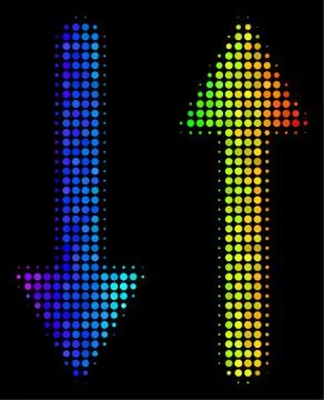 Bright Pixel Exchange Arrows Icon Stock Illustration