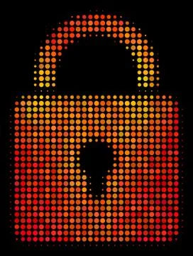 Bright Pixel Lock Icon Stockillustratie