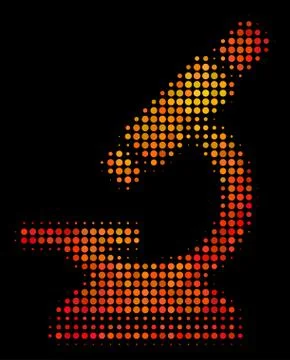Bright Pixel Microscope Icon Illustrazione stock
