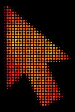 Bright Pixel Mouse Cursor Icon Ilustração Stock