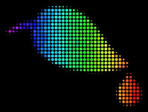 Bright Pixel Natural Leaf With Drop Icon 스톡 일러스트
