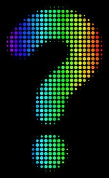Bright Pixel Question Icon Stock Illustration
