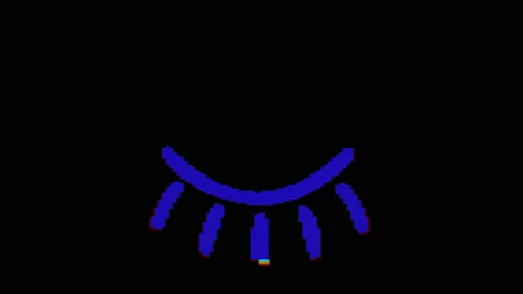 Bright pixel retro closed and open eyes. Old dynamic vintage video. Stock Footage 106335138