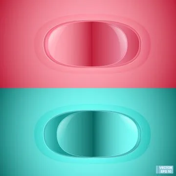 Bright Plastic Button Switches 库存插图