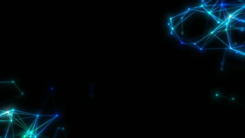 Bright plexus structure in organic motion and flickering neon lights. Background Stock Footage 120180241