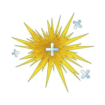Bright plus sign illustration Stock-Illustration