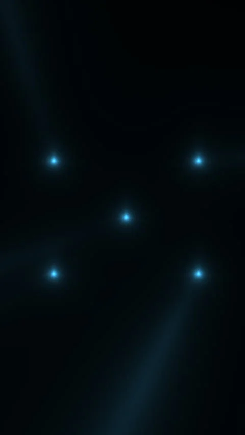 Bright Points Cluster, Five Shining Spots Revolve Around Main Luminous Video stock 324853235