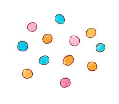 Bright polka dots. Stock Illustration