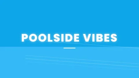 Bright Poolside Vibes Background: Refreshing Summer Resort Scene Stock Footage 337502350
