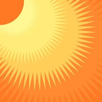 A bright positive background with the rays of the sun. Illustrazione stock