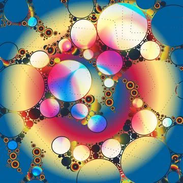 A bright positive composition of circles. Stockillustratie