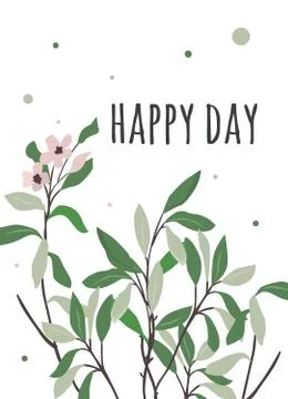 Bright postcard with a good day Stock Illustration