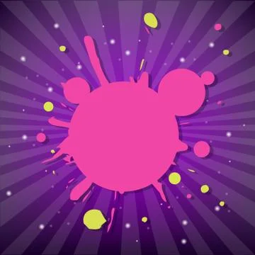 Bright poster with blot Stock Illustration