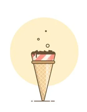 Bright poster with ice cream Stock Illustration