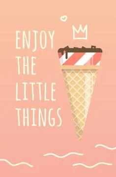 Bright poster with ice cream Stock Illustration