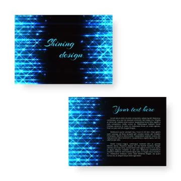 Bright poster with neon light Stock Illustration