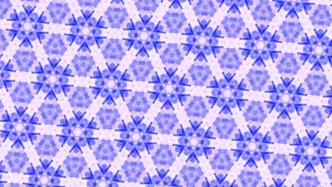 Bright psychedelic animation, shapes in white and blue colors moving Stock Footage 221436283