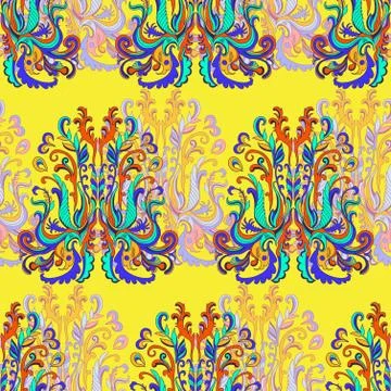 Bright psychedelic colorful vintage pattern with abstract elements 스톡 일러스트