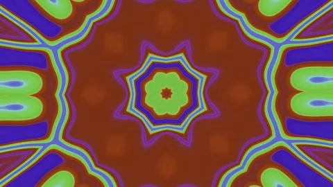 Bright psychedelic pattern in motion. Design. Colorful kaleidoscopic pattern Stock Illustration