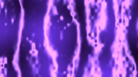Bright purple abstract light patterns flow across a dark Stock Footage 338298672
