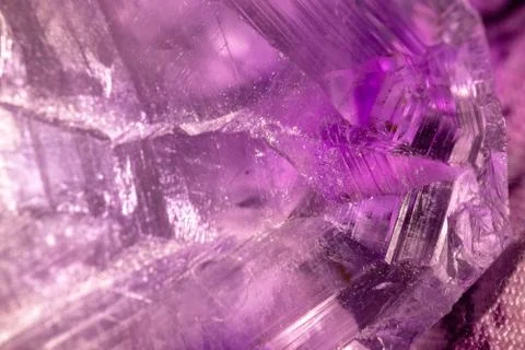Bright purple amethyst crystal close up Stock Photos