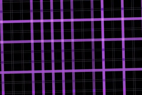 Bright purple and blue grid pattern on black background Stock Illustration