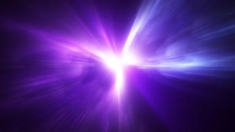 Bright purple and blue light burst radiating from center with glowing rays an Видео 330593545