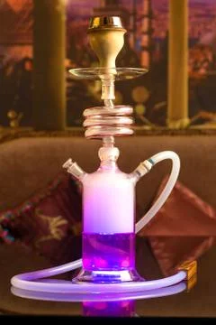Bright purple hookah Stock Photos