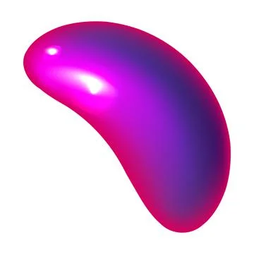Bright purple liquid shape, sphere or icon vector isolated on white background  Stock Illustration