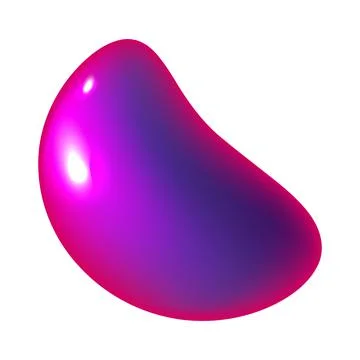 Bright purple liquid shape, sphere or icon vector isolated on white background  Illustrazione stock