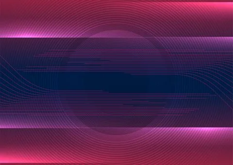 Bright purple minimal tech lines and circles abstract futuristic background Stockillustratie