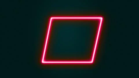 A bright purple neon square rectangle picture frame with a two tone neon co.. Illustrazione stock