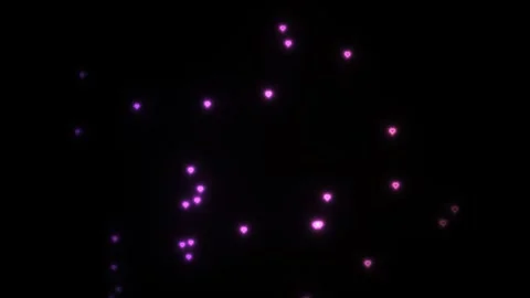 Bright purple particles floating in dark space Stock Footage 338318025