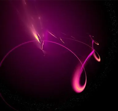 Bright purple red abstract pattern on black, color digital graphics Illustrazione stock