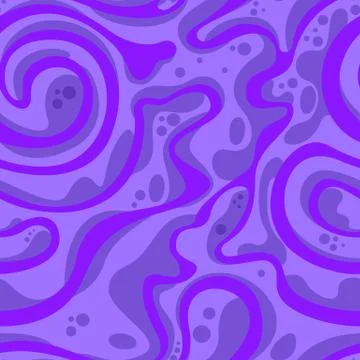 Bright purple vector texture made of smooth rounded shapes and spirals. Template Stock Illustration