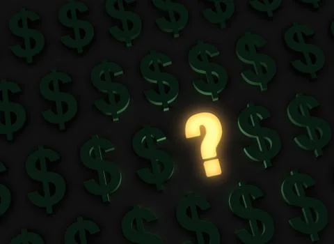 Bright question on shady finances Stock Illustration