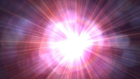 Bright radiant explosion with intense light rays and vibrant pink Stockillustratie