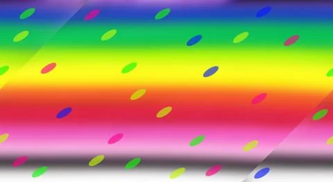 Bright rainbow and raindrops background Stock Illustration
