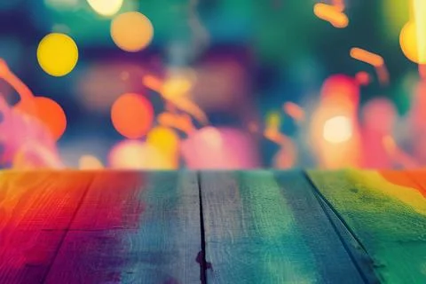 Bright Rainbow Background with Bokeh Effect f Bright Rainbow Background wi... Stock Photos