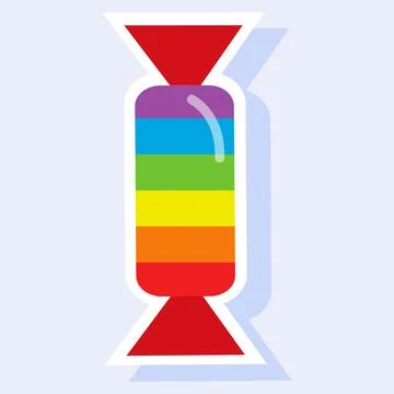 Bright rainbow candy. Stock Illustration